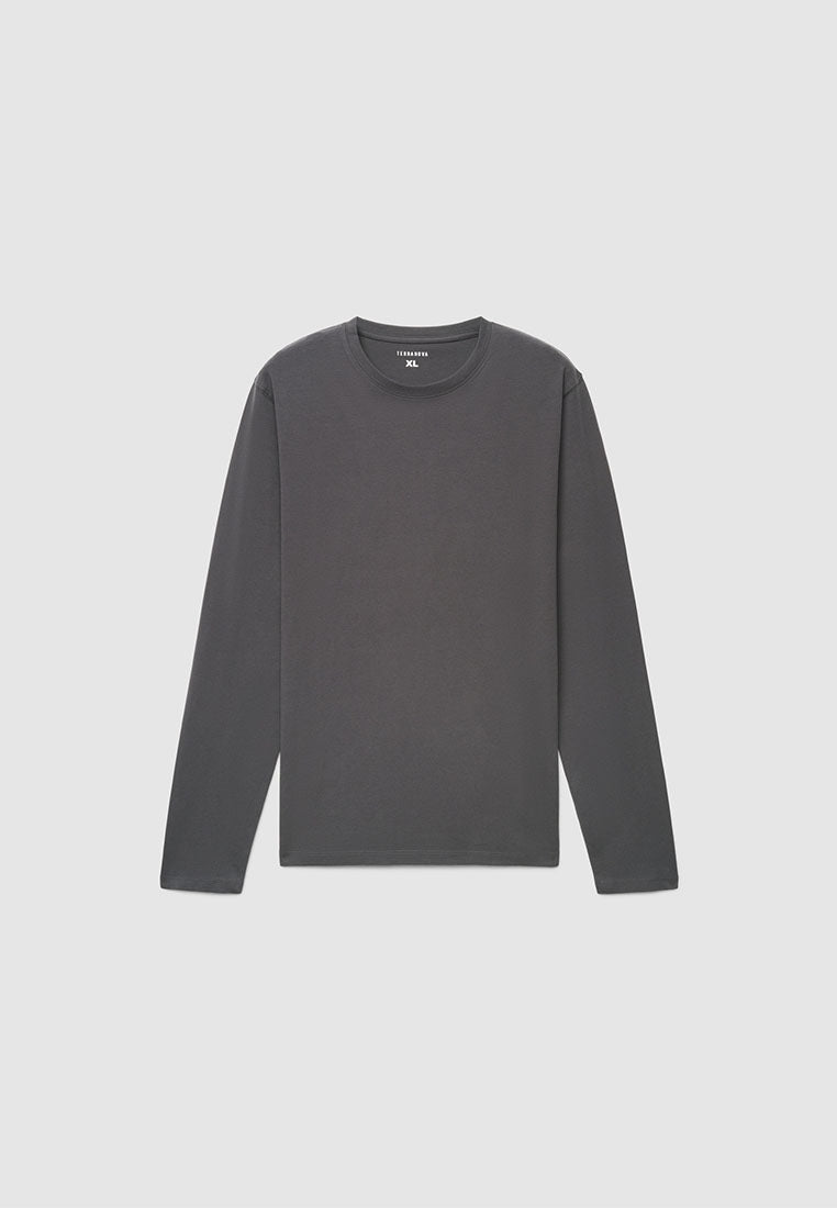 Men's Minimalist Crew Neck Long Sleeve Shirt