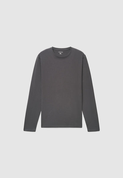Men's Minimalist Crew Neck Long Sleeve Shirt