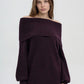 Women's Plain wide-neck top
