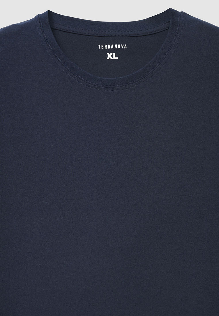 Men's Minimalist Crew Neck Long Sleeve Shirt