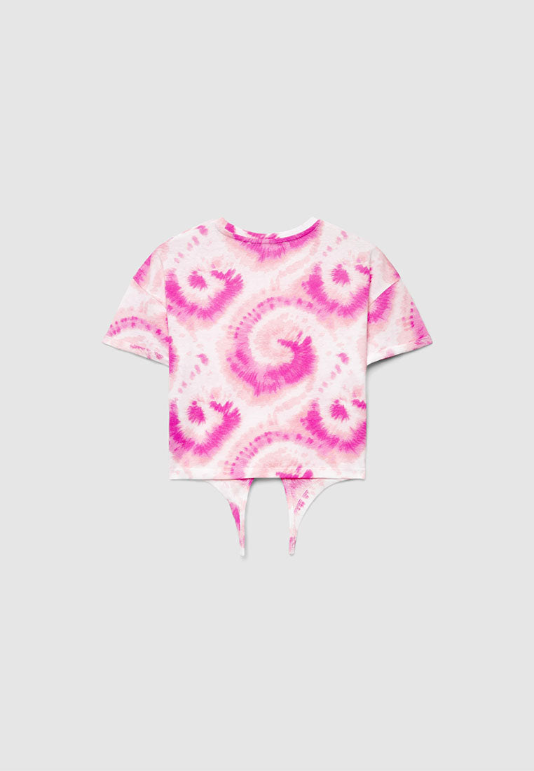 Knot Tie-dye Shirt for Girls
