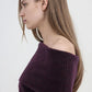 Women's Plain wide-neck top