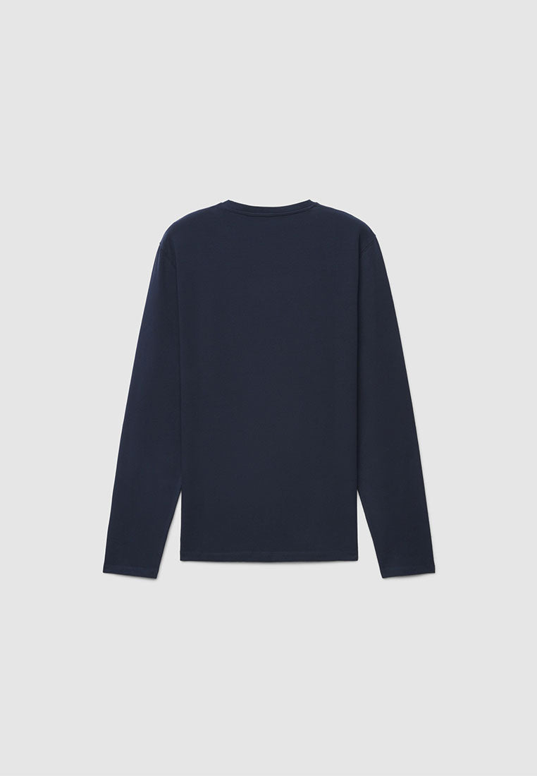 Men's Minimalist Crew Neck Long Sleeve Shirt