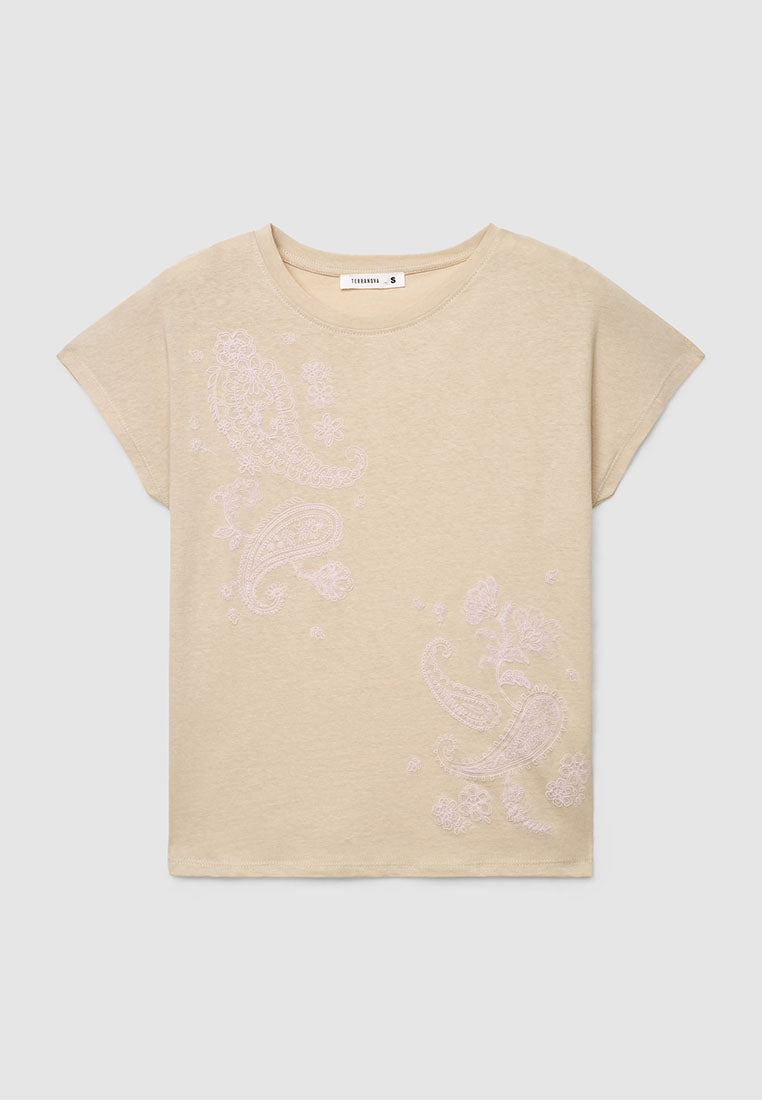 Women's Kimono-style Round Neck T-shirt