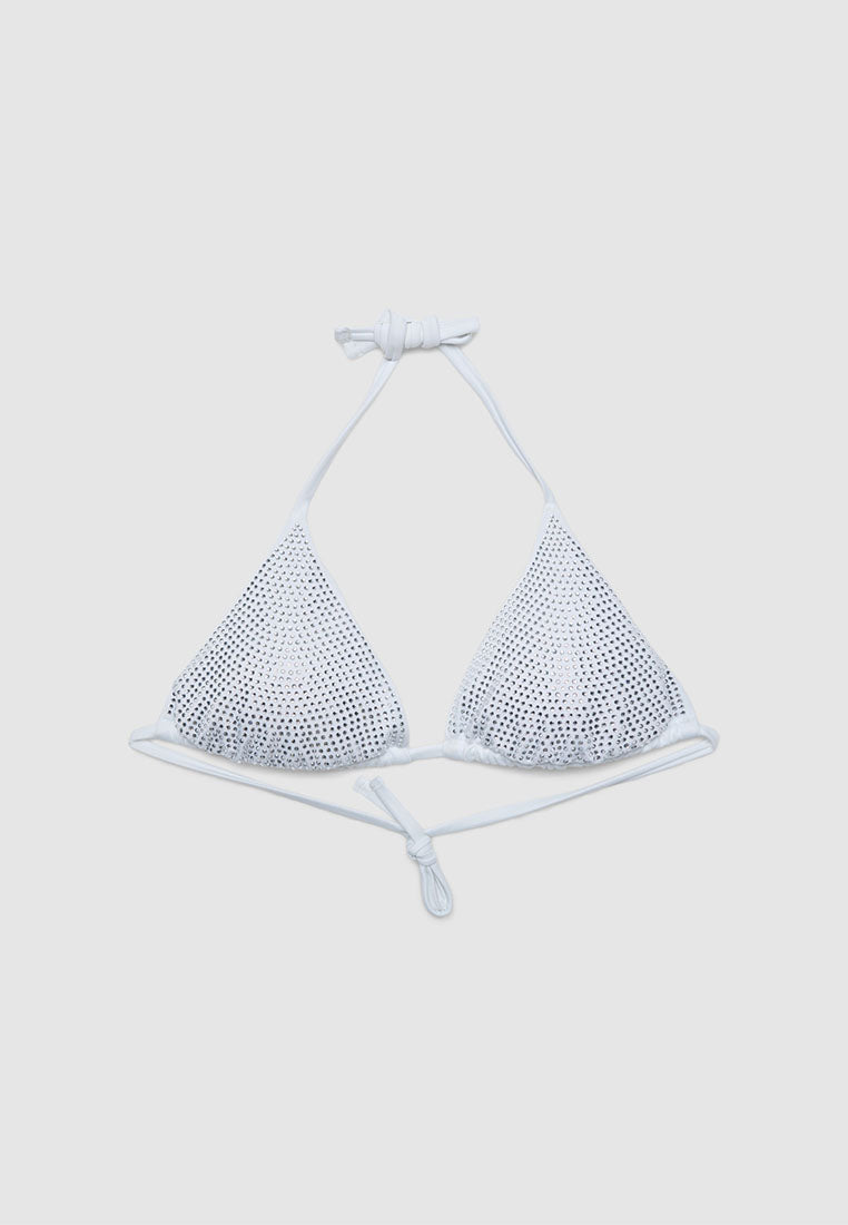 Women's Shimmering Triangle Bikini Top