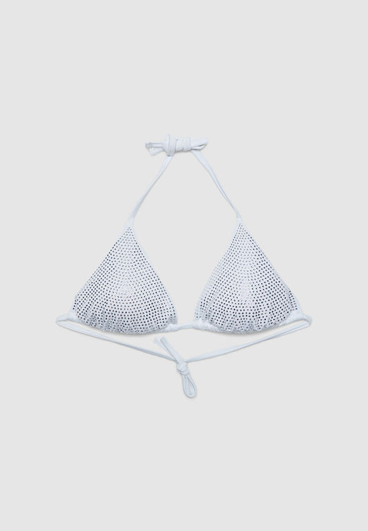 Women's Shimmering Triangle Bikini Top