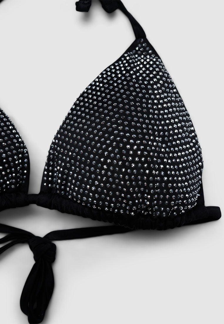 Women's Shimmering Triangle Bikini Top