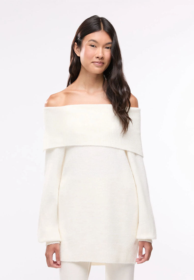 Women's Plain wide-neck top