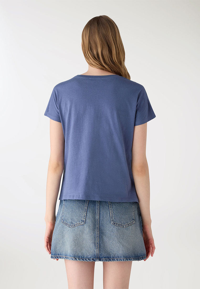 Women's Kimono-style Round Neck T-shirt
