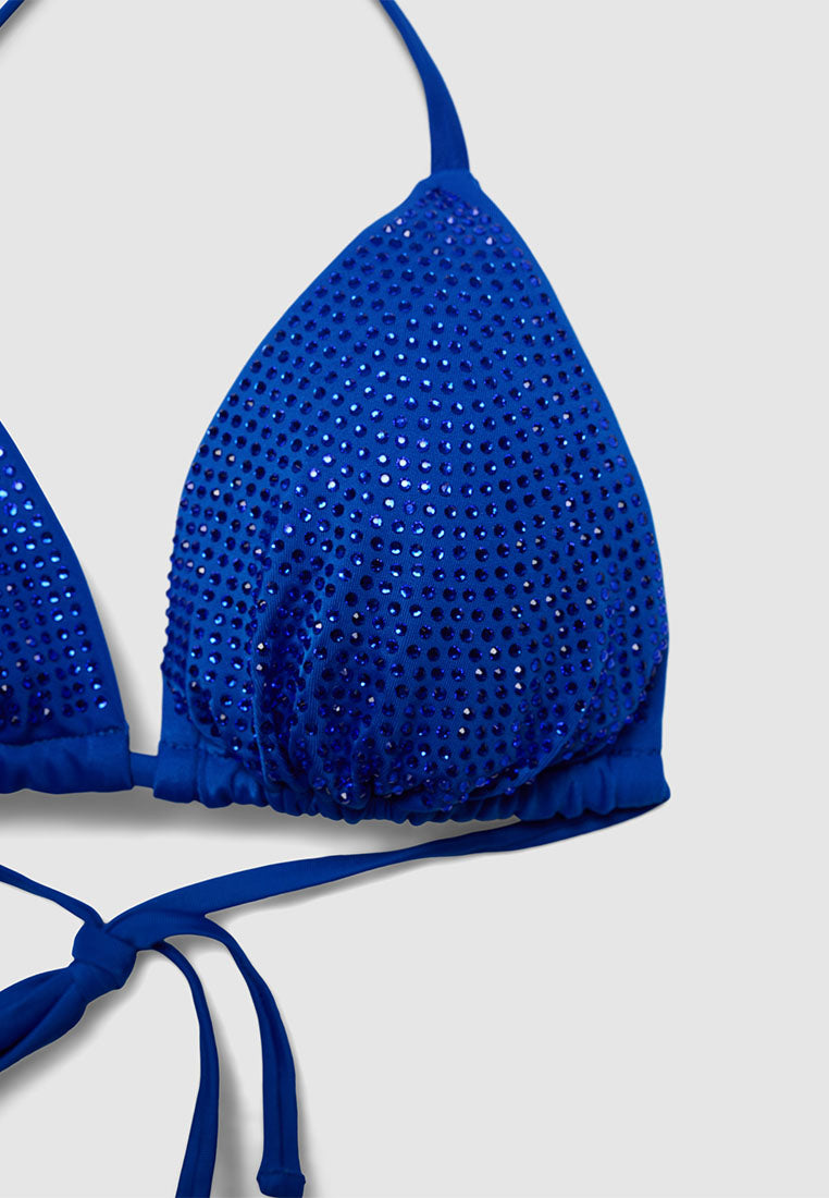 Women's Shimmering Triangle Bikini Top