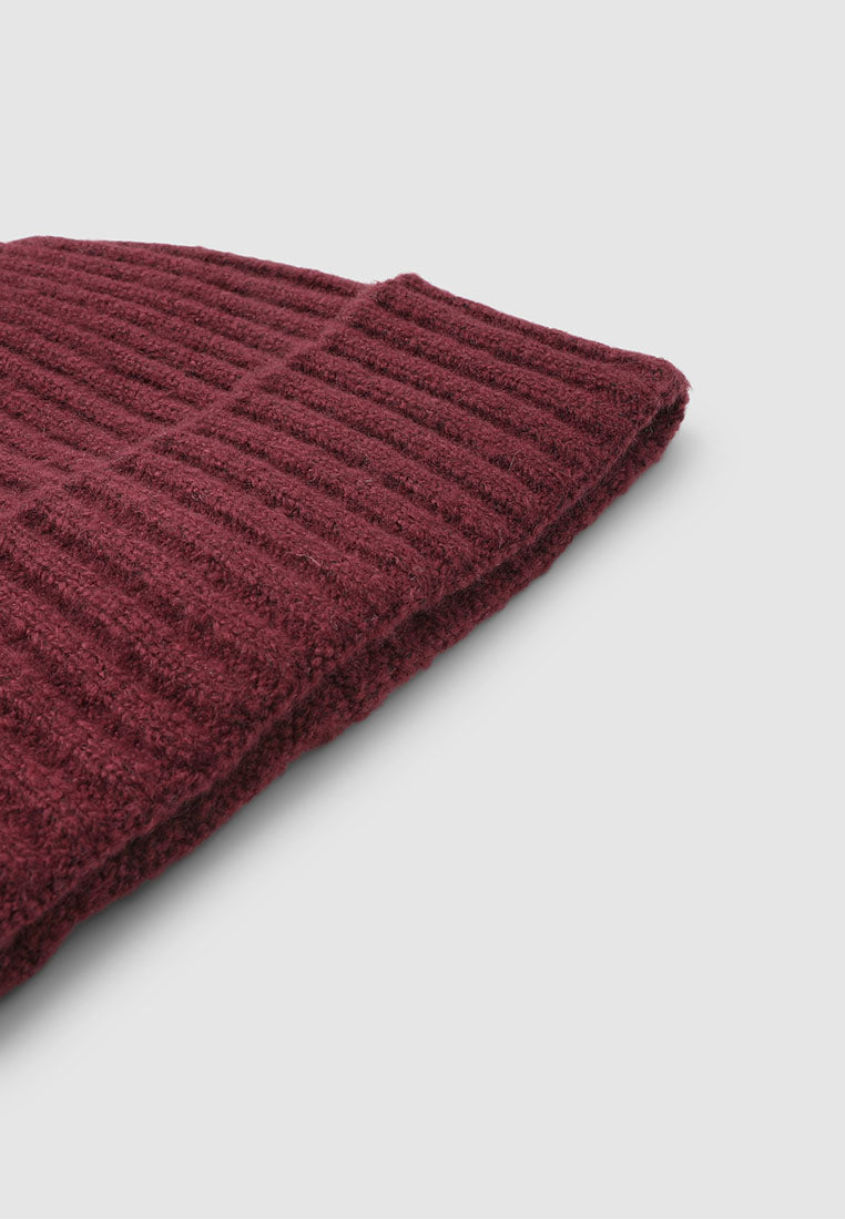 Women's Solid colour ribbed cap