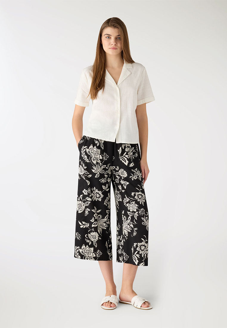 Women’s Cropped Floral Print Trousers
