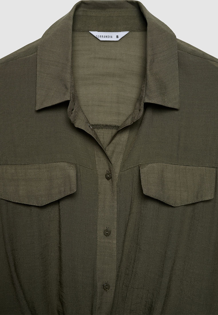 Women's Sleeveless Shirt with Pockets