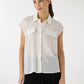Women's Sleeveless Shirt with Pockets