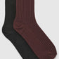 Women's Pack of 2 pairs of plain ribbed knee-high socks