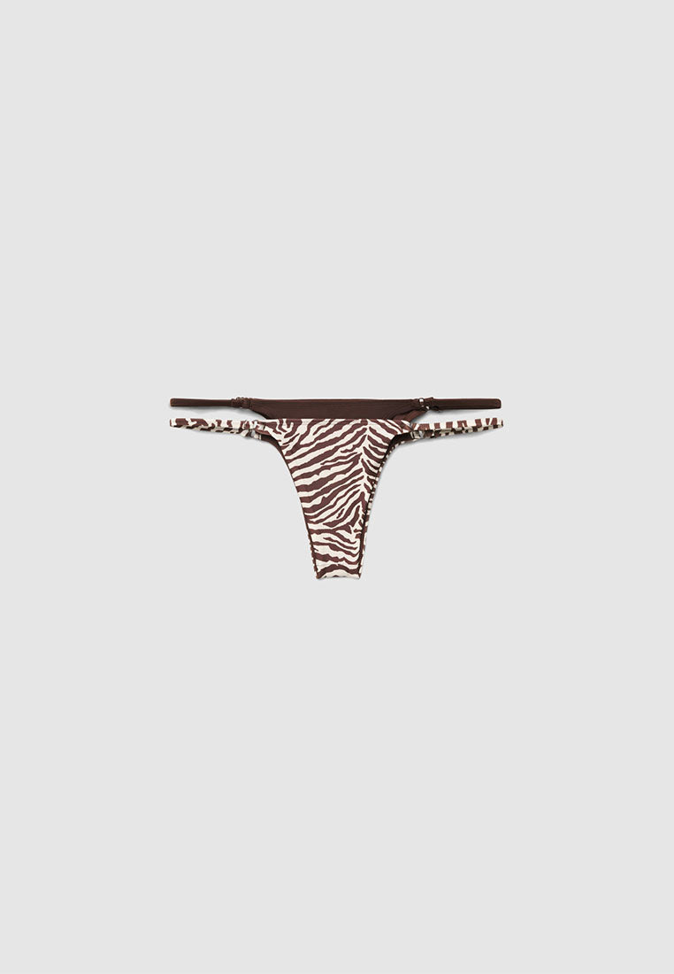 Zebra Print Brazilian Bikini Bottom