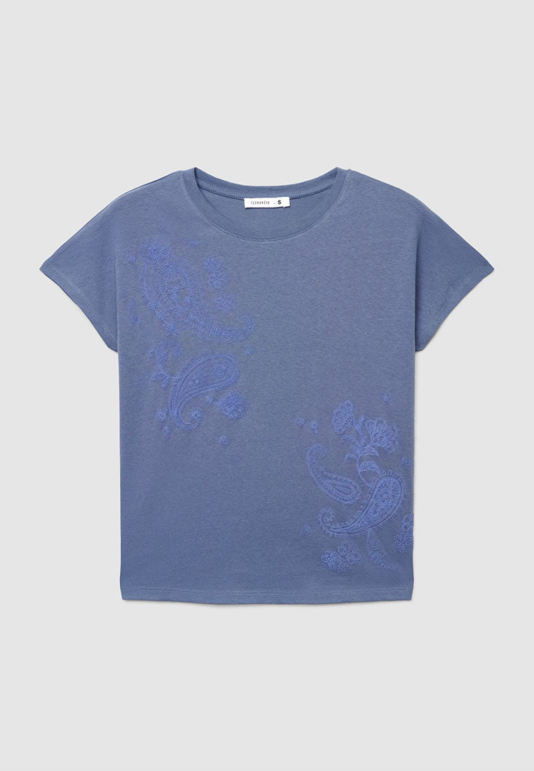Women's Kimono-style Round Neck T-shirt