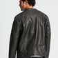Men's Leather-look Biker Jacket