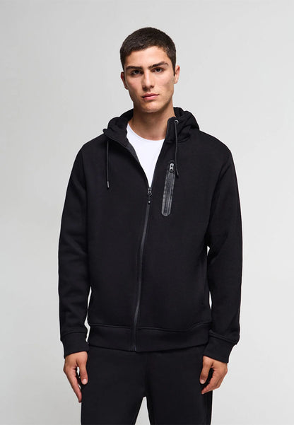 Men's sweatshirt with zip and hood
