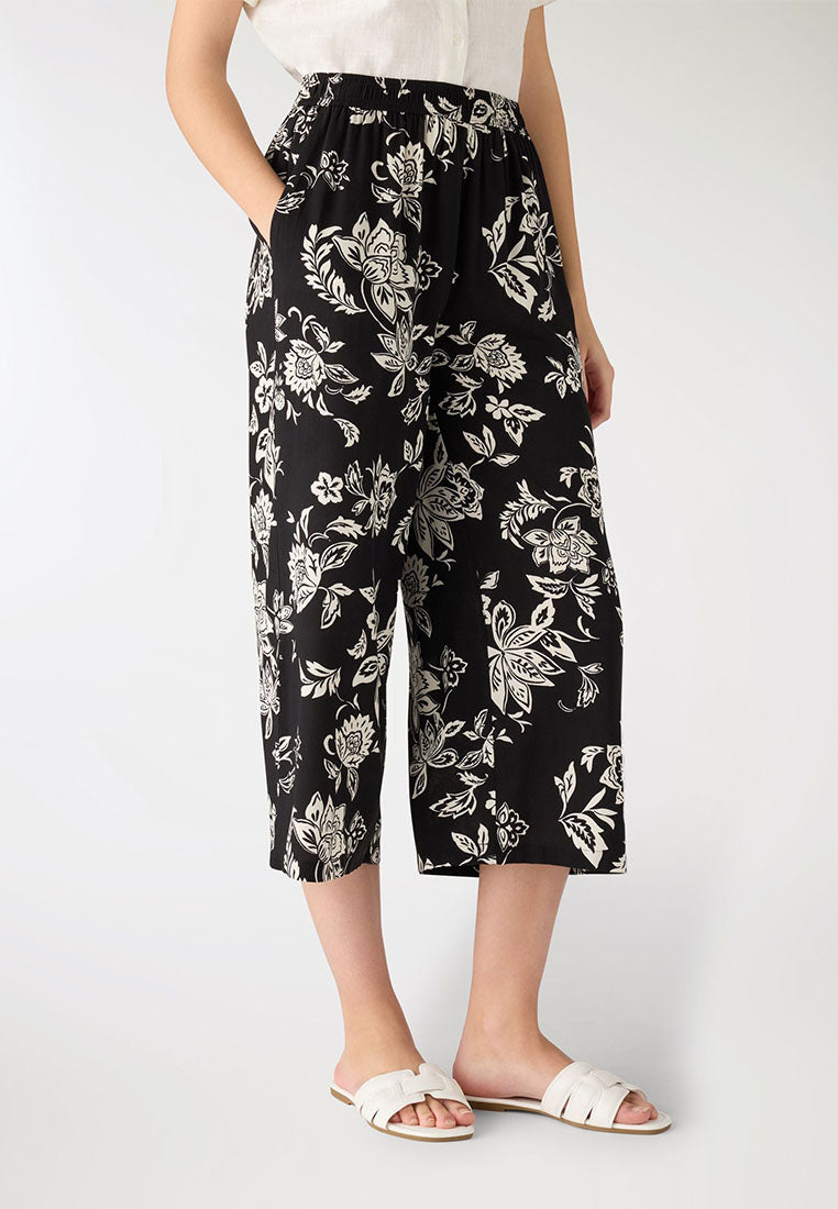 Women’s Cropped Floral Print Trousers