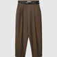 Women's Chino trousers with pleats and belt