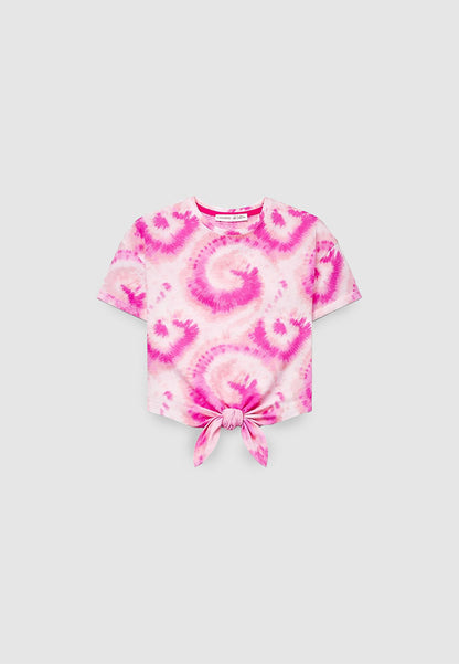 Knot Tie-dye Shirt for Girls