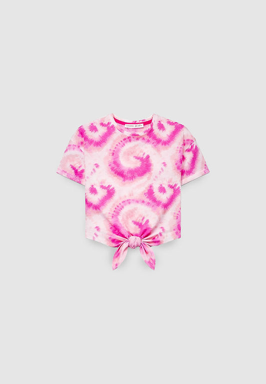 Knot Tie-dye Shirt for Girls