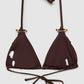 Women's Starfish Appliqué Triangle Bikini Top