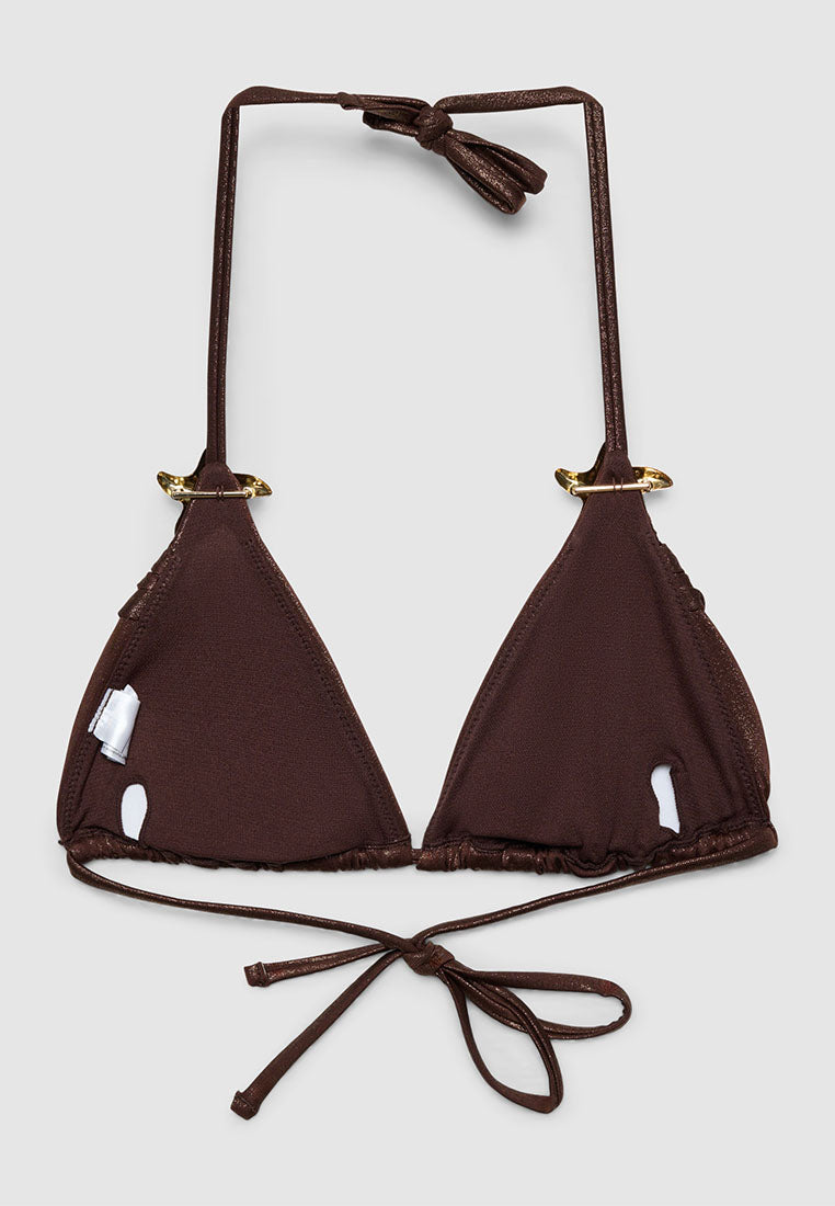 Women's Starfish Appliqué Triangle Bikini Top