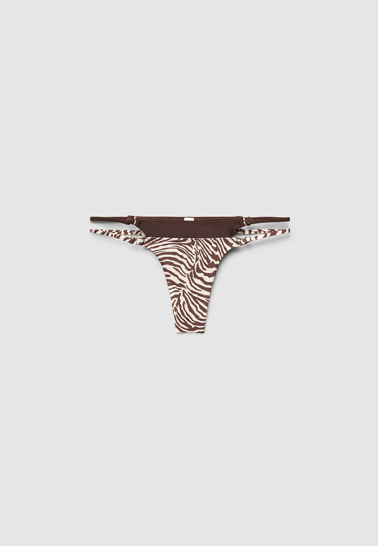 Zebra Print Brazilian Bikini Bottom