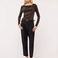 Women's Chino trousers with pleats and belt