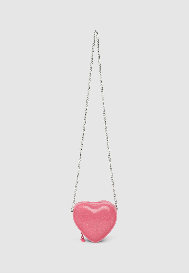 Heart-Shaped Mini Sling Bag for Girls