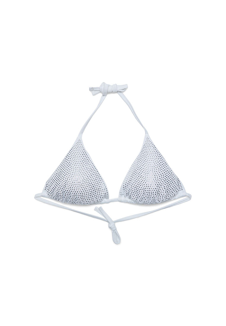 Women's Shimmering Triangle Bikini Top