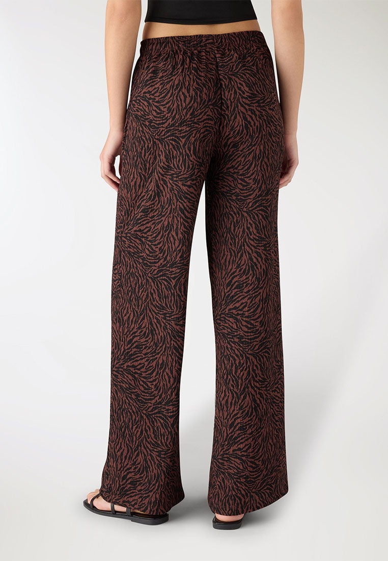 Women’s Zebra Print Wide-Leg Trousers