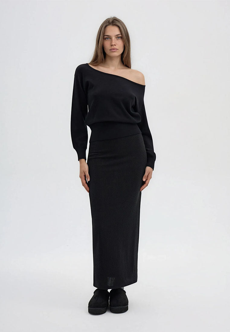 Women's Asymmetric Off Shoulder Sweater
