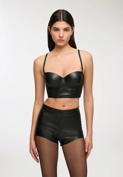 Women's Faux Leather Bra