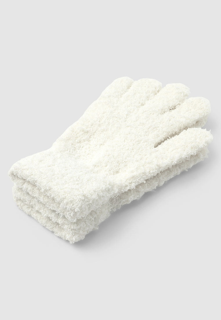 Women's Soft five-finger gloves in solid colour