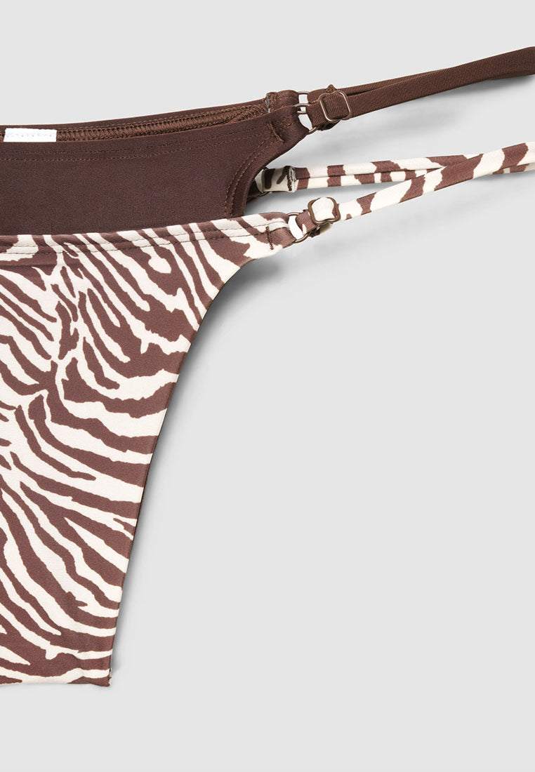 Zebra Print Brazilian Bikini Bottom