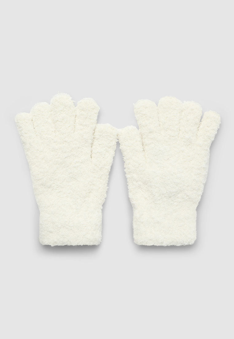 Women's Soft five-finger gloves in solid colour