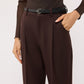 Women's Chino trousers with pleats and belt
