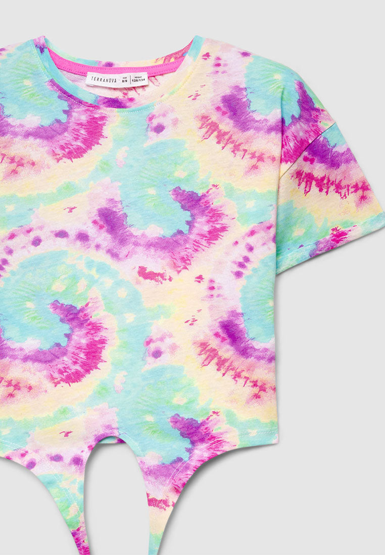 Knot Tie-dye Shirt for Girls