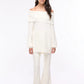 Women's Plain wide-neck top
