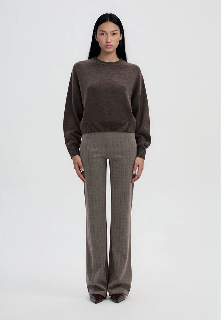 Women's Herringbone Flared Trousers