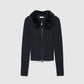 Women's Ribbed Zip-Up Cardigan