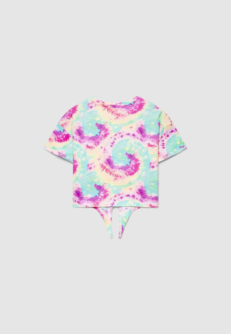 Knot Tie-dye Shirt for Girls