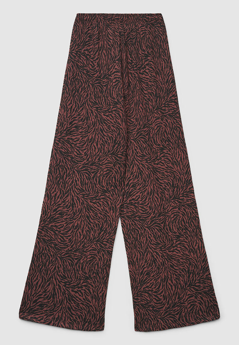 Women’s Zebra Print Wide-Leg Trousers
