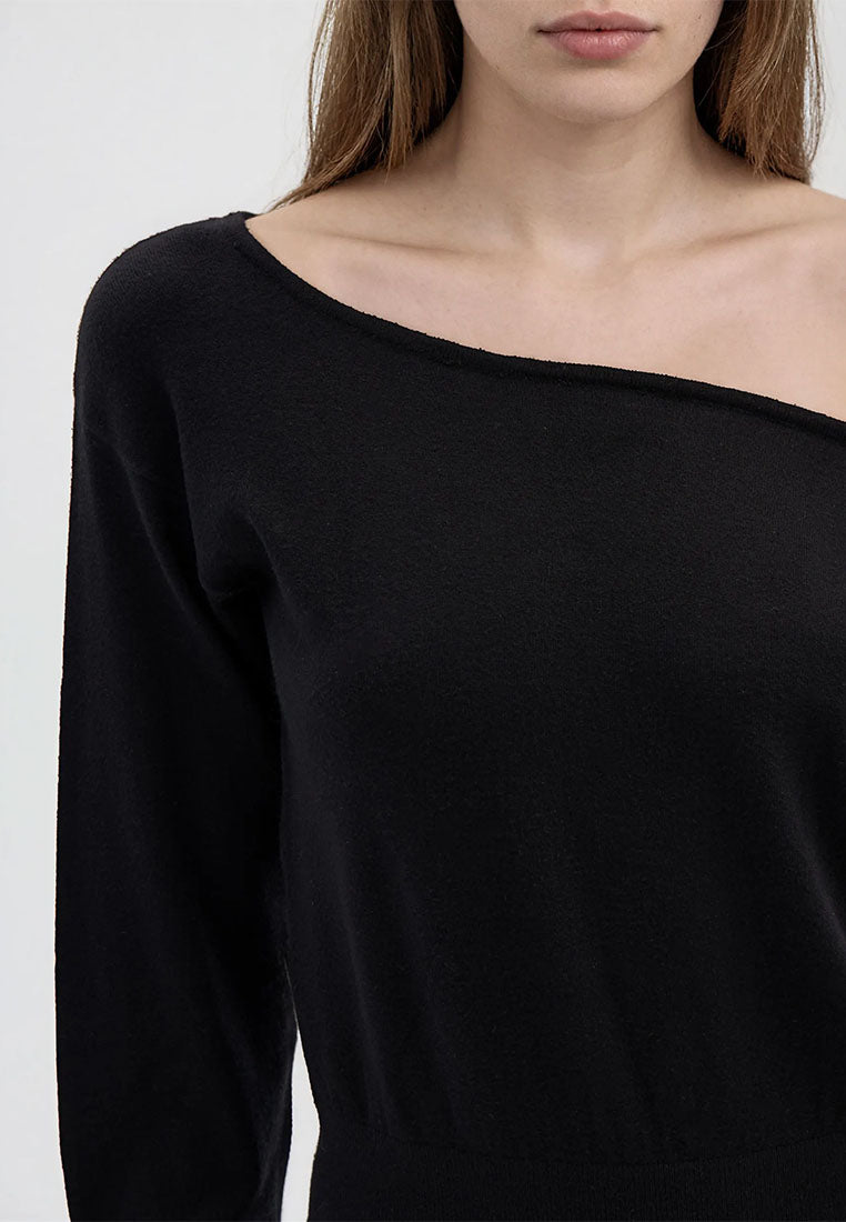 Women's Asymmetric Off Shoulder Sweater