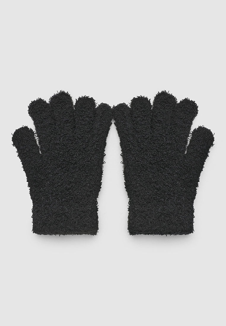 Women's Soft five-finger gloves in solid colour