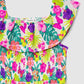 Floral Print Ruffle Dress For Girls