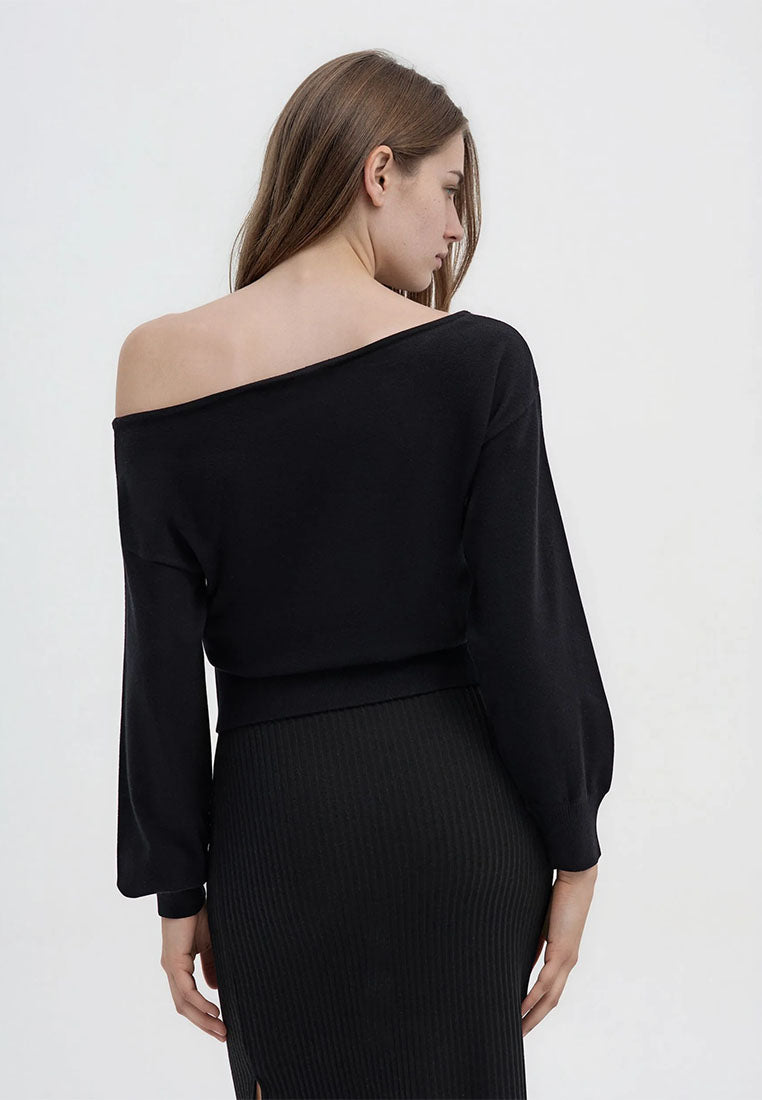 Women's Asymmetric Off Shoulder Sweater